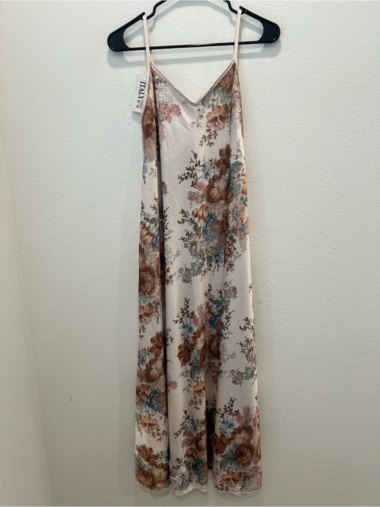 Italy Dresses & Skirts - Slip Maxi Dress with Floral Print Italian Made Size L